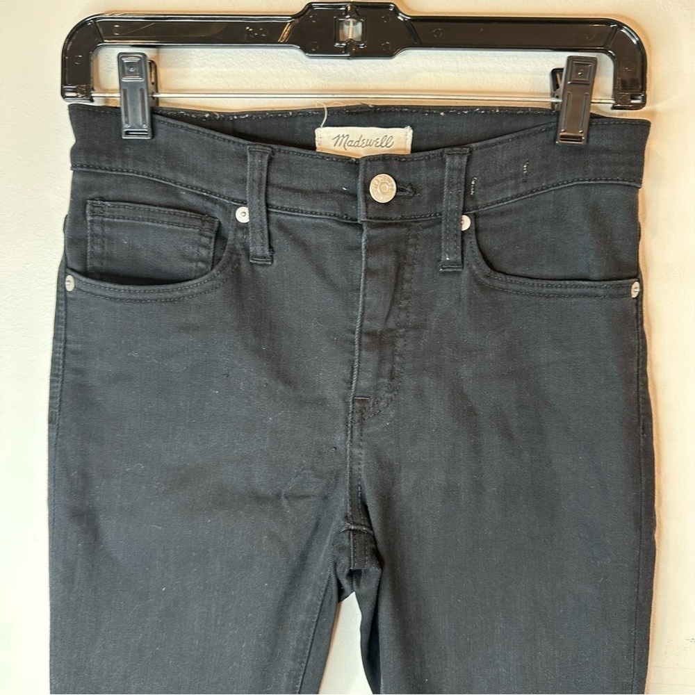Madewell Black 9” High Rise Skinny Jeans Size 26 Black - Picture 4 of 9